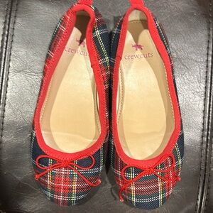 J Crew Girls Tartan Ballet Flats Size 11